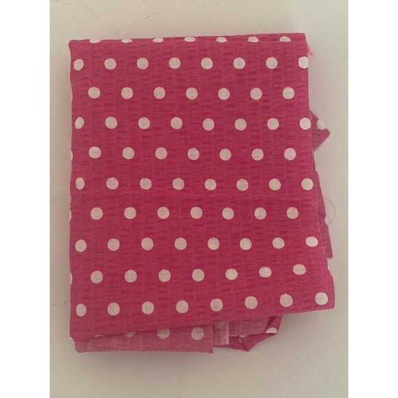 VTG Fabric  Pink Purple Blue Floral white Dot Quilting Sewing Cloth Art Crafts - Picture 16 of 16